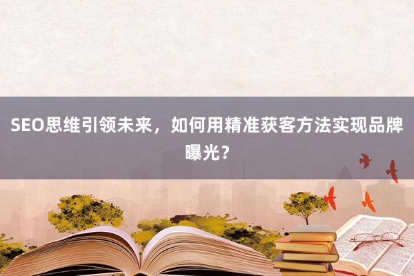 SEO思维引领未来，如何用精准获客方法实现品牌曝光？
