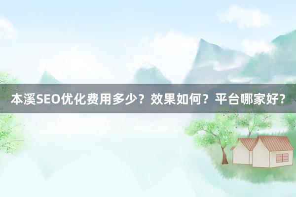 本溪SEO优化费用多少？效果如何？平台哪家好？
