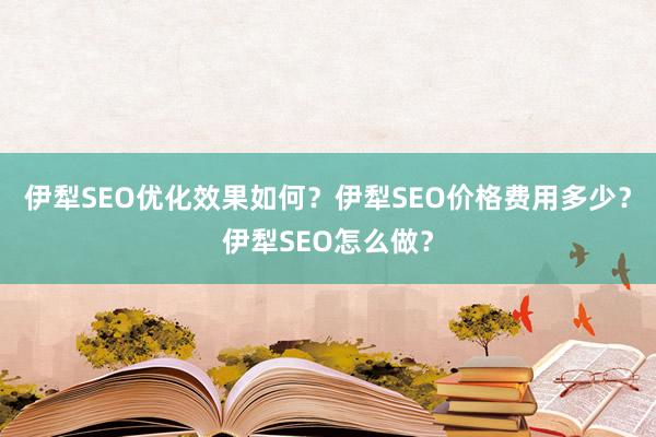 伊犁SEO优化效果如何？伊犁SEO价格费用多少？伊犁SEO怎么做？