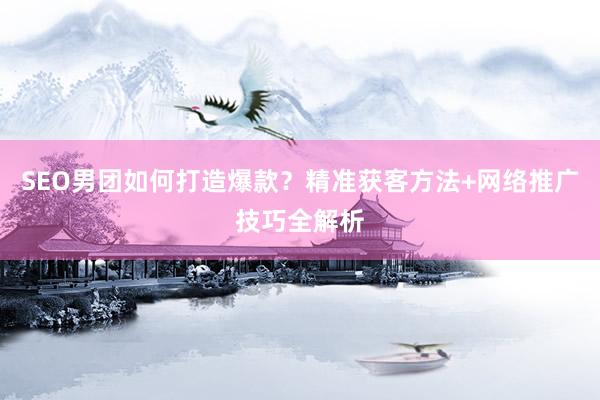 SEO男团如何打造爆款？精准获客方法+网络推广技巧全解析