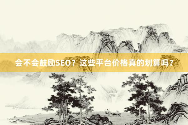 会不会鼓励SEO？这些平台价格真的划算吗？